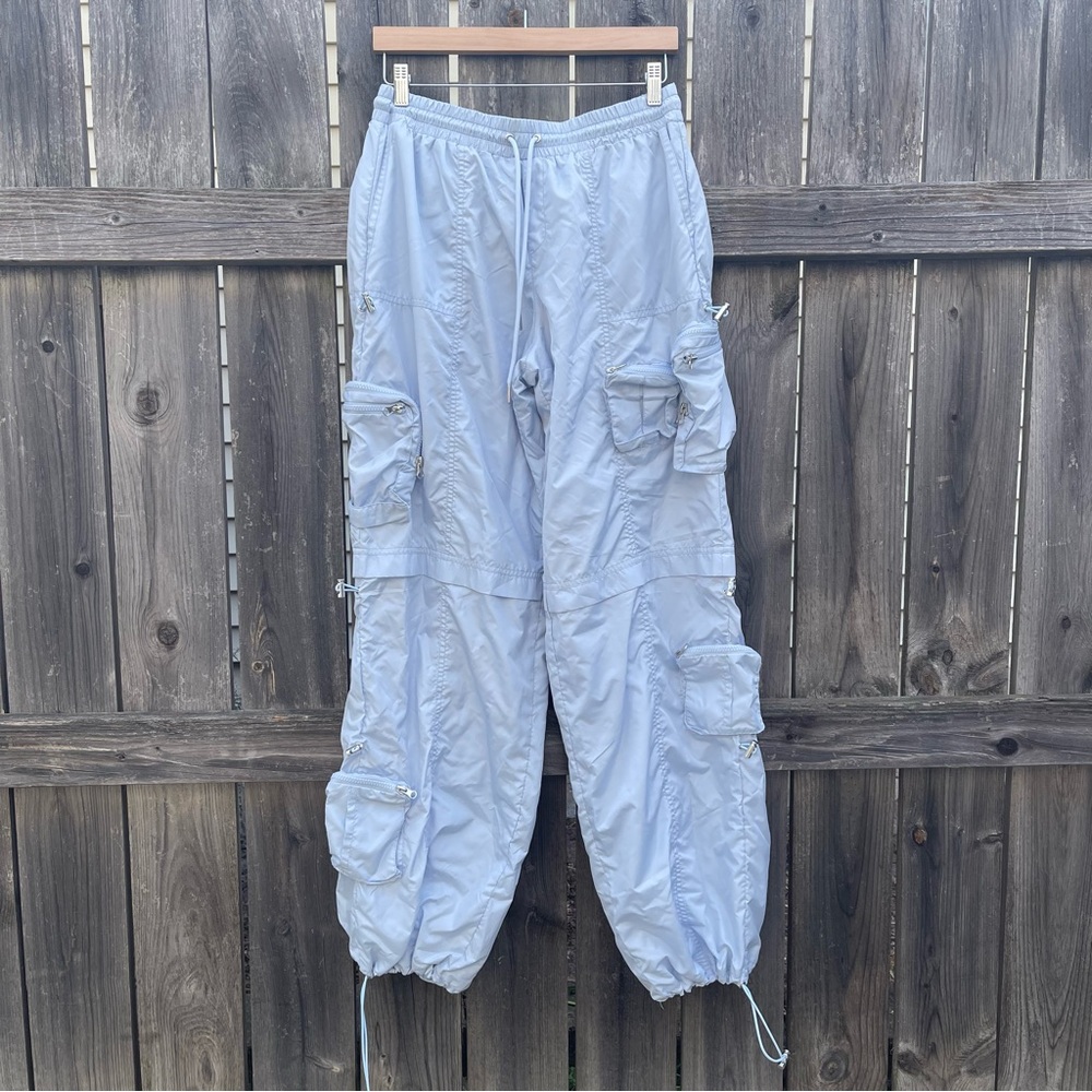 SEROYA • Alba Ruched Cargo Pant Light Blue